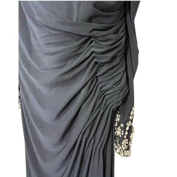 Mac Duggal Navy Long Sleeve Dress - Picture 9 of 12